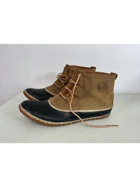 Sorel Waterproof Brown Suede Boots Lace up Womens 12